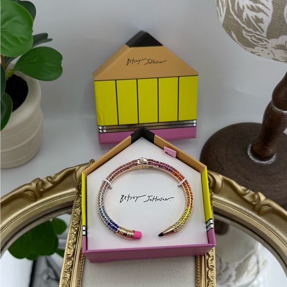 Betsey Johnson Rainbow Pencil Bangle Bracelet – Back to School Gift - Picture 4 of 5